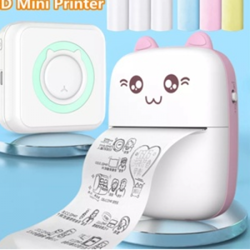 MINI IMPRESORA PORTARIL ROSADA (50 UND X CAJA)