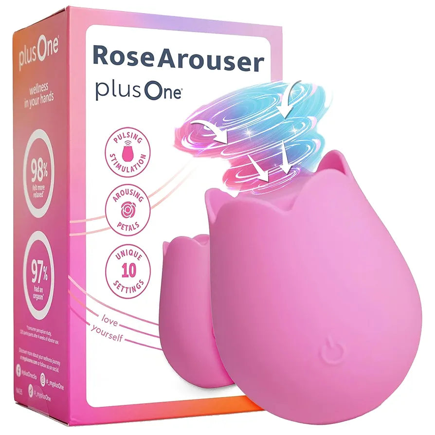 Juguete rosa para mujeres, Flor rosa impermeable recargable lavable de 10 velocidades mejor